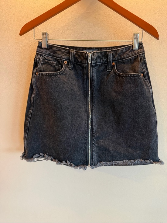 Abercrombie & Fitch Dresses & Skirts - Abercrombie & Fitch Zoe Natural Rise Vintage A-Line Denim Mini Skirt Black 4 27